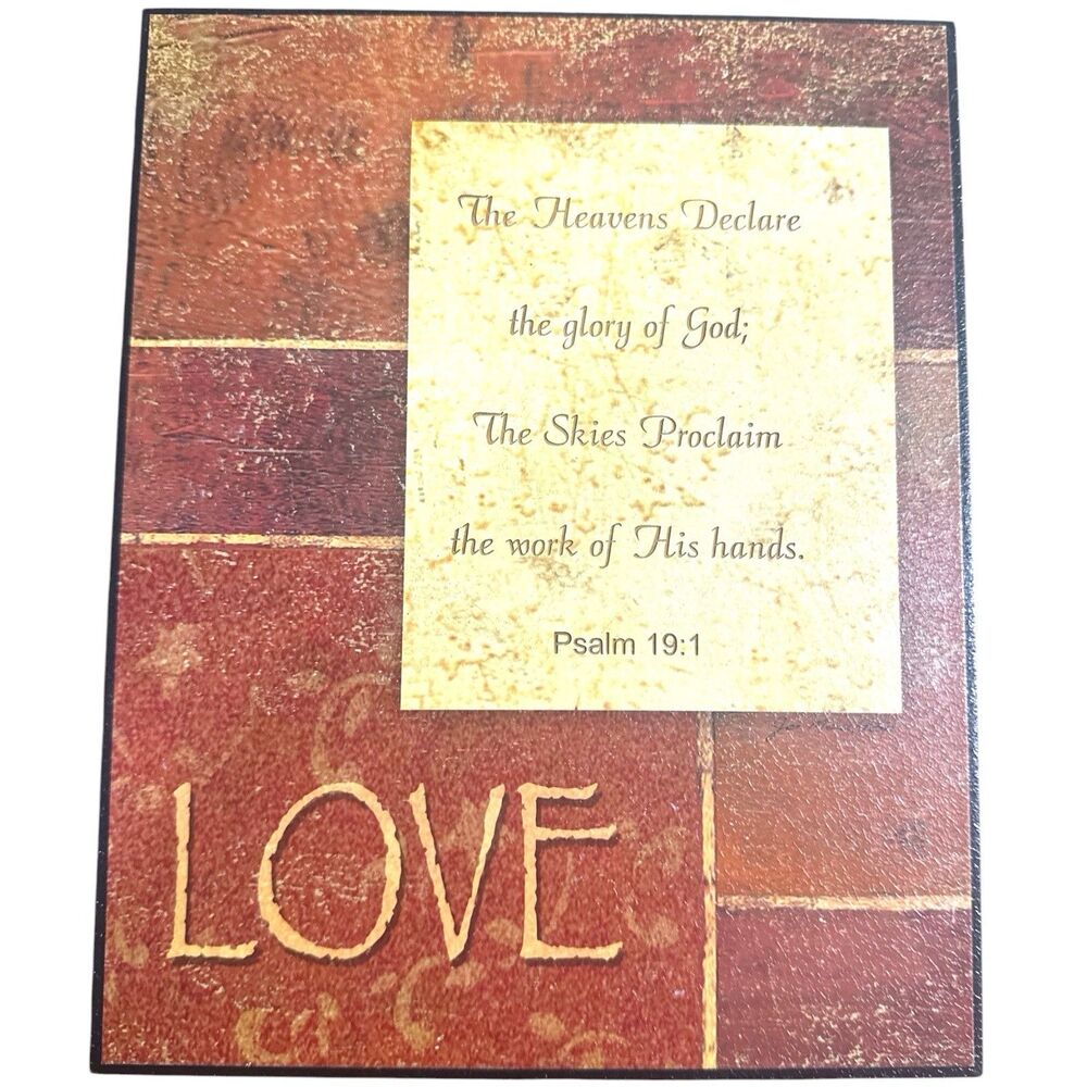 P Graham Dunn Psalm 19:1 Love Wall Plaque 10x8 Christian Scripture Decor